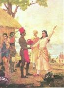 Raja Ravi Varma Bhishma Pledge oil painting on canvas